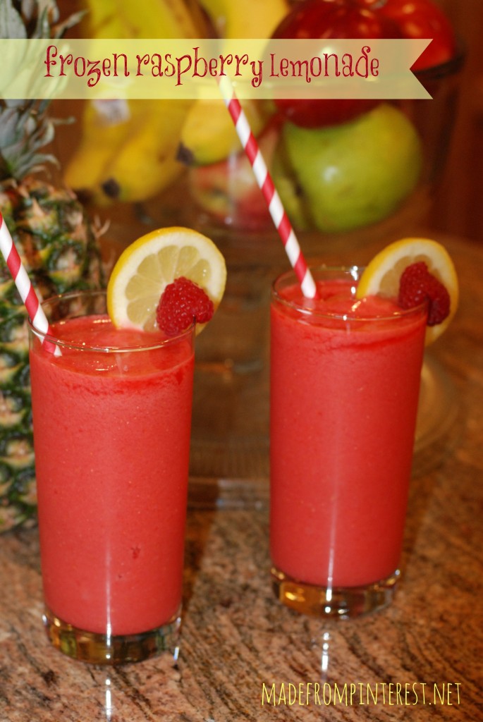Frozen Raspberry Lemonade.  You know you want one!  madefrompinterest.net