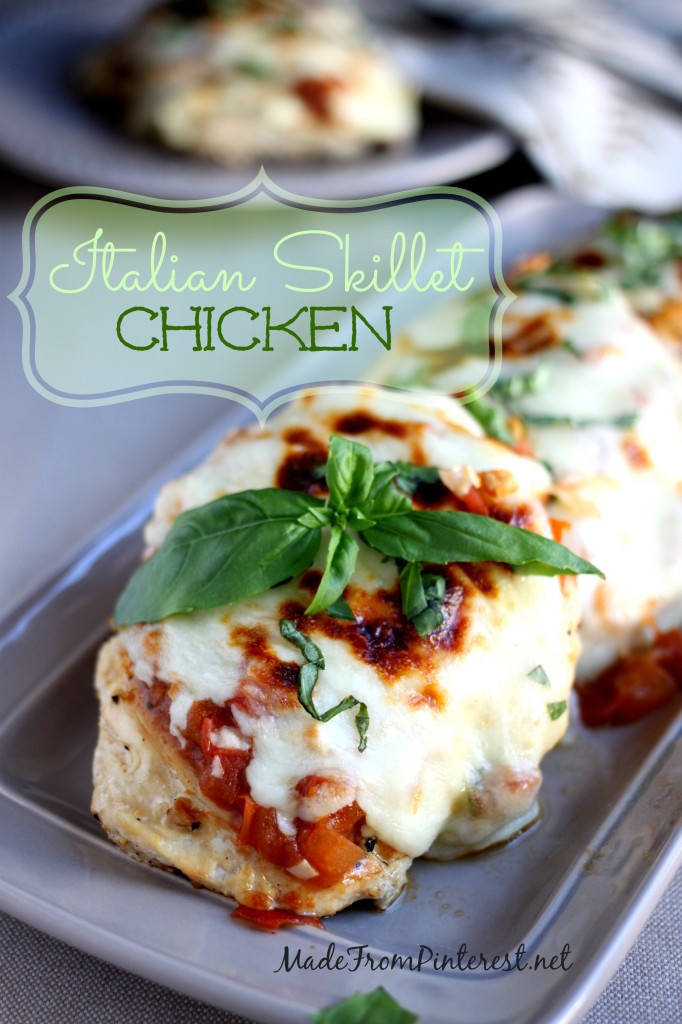 Italian Skillet Chicken - Simple, fresh ingredients make a perfect 30 minute meal.
