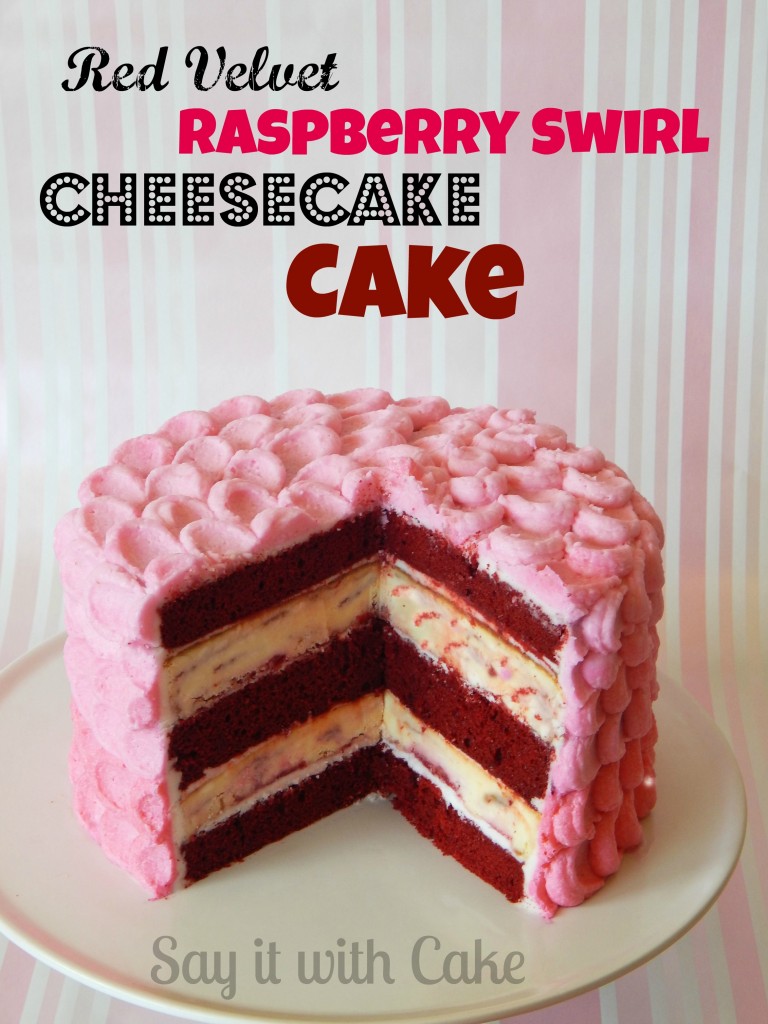Say It With Cake red velvet raspberry cheesecake