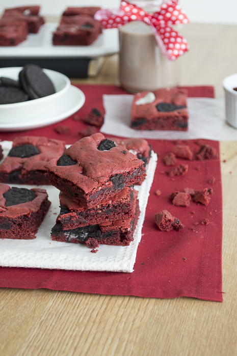The First Year Blog red velvet oreo brownies