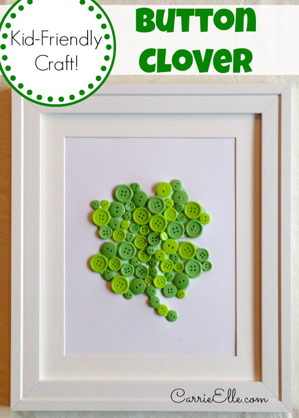 button-clover-craft-framed