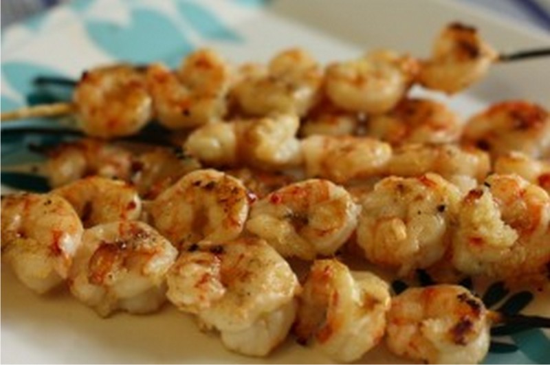Grilled-Garlic-Shrimp-Skewers