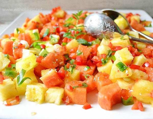 Sweet Chili Paw-Paw and Pineapple Salad